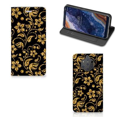 Nokia 9 PureView Smart Cover Gouden Bloemen Nokia 9 PureView Smart Cover Gouden Bloemen