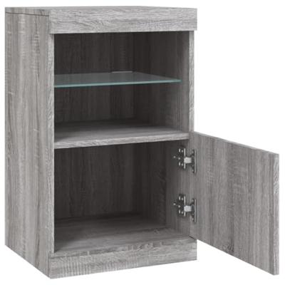 Dressoir met LED-verlichting 41x37x67 cm grijs sonoma eiken Dressoir met LED-verlichting 41x37x67 cm grijs sonoma eiken