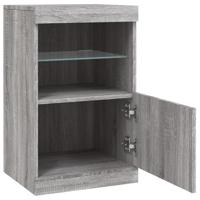 Dressoir met LED-verlichting 41x37x67 cm grijs sonoma eiken - thumbnail