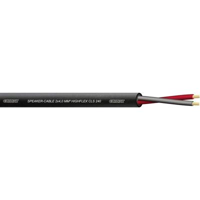 Cordial CLS 240 Black 100 Luidsprekerkabel 2 x 4 mm² Zwart per meter Cordial CLS 240 Black 100 Luidsprekerkabel 2 x 4 mm² Zwart per meter