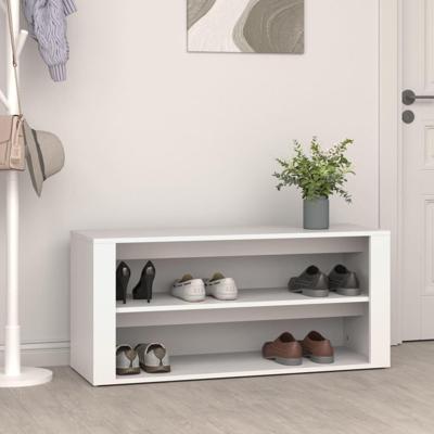 VidaXL Schoenenrek 100x35x45 cm bewerkt hout wit