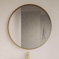 Spiegel Gliss Design Asteri Zonder LED Verlichting 40 cm Met Rand Mat Goud - thumbnail