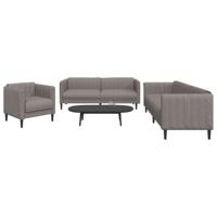 3-delige Loungeset stof taupe - thumbnail