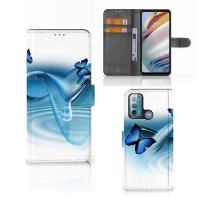 Motorola Moto G60 | Telefoonhoesje | Met pasjeshouder | Vlinders