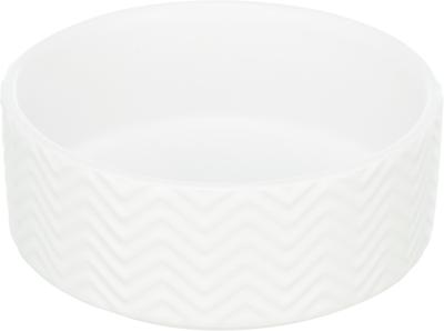 Trixie voerbak / drinkbak wave keramiek wit