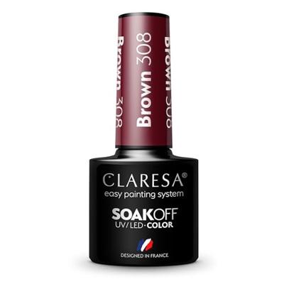 Claresa uv/led gellak 5ml brown 308 full berries