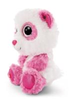 Nici knuffel Glubschis panda junior 15 cm pluche wit/roze - thumbnail