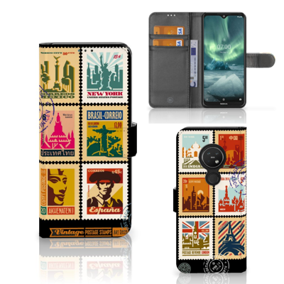Nokia 7.2 | Nokia 6.2 | Flip Cover | Postzegels Nokia 7.2 | Nokia 6.2 | Flip Cover | Postzegels