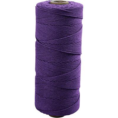 Creativ Company Macramé koord, l: 315 m, dikte 1 mm, dunne kwaliteit 12/12, violet, 220 gr/ 1 bol