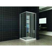 Saqu Slide douchecabine hoekinstap 80x80x190cm helder glas/aluminium - thumbnail