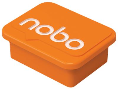 Nobo magneten, whiteboard, oranje, pak van 4 stuks