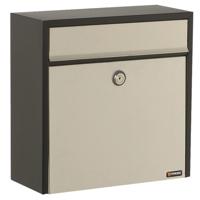 Ivana 52375 brievenbus 360 zwart/rvs 360x360x150 mm - thumbnail