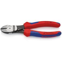 Knipex kracht-zijsnijtang zwart geatramenteerd met meer-componentengrepen 180 mm - 7412180 - thumbnail