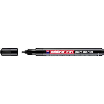 Paintmarker edding 791 alcoholbasis 1-2mm zwart Paintmarker edding 791 alcoholbasis 1-2mm zwart