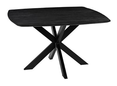 LABEL51 Eetkamertafel Blake - Zwart - Mangohout - 140x140 cm