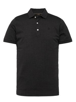 Short sleeve polo jersey mercerize black