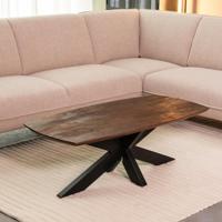 LABEL51 Deens Ovale Salontafel 'Zane' Espresso Mangohout, 120 x 56cm - thumbnail
