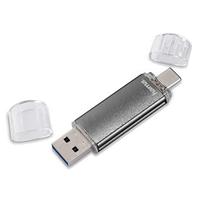 Hama FlashPen Laeta Twin USB-stick smartphone/tablet Grijs 32 GB USB-A 2.0, Micro-USB 2.0 - thumbnail