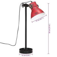 VidaXL Bureaulamp 25 w e27 15x15x55 cm verweerd rood - thumbnail