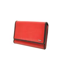 Klep portemonnee SOFT lijn rood zwart - thumbnail