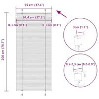 Pliss rolgordijn 95x200 cm stofbreedte 94,4 cm bordeauxrood - thumbnail