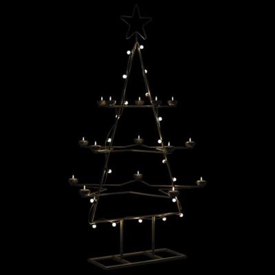 VidaXL Kerstdecoratie kerstboom 105 cm metaal zwart