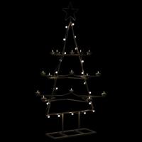 VidaXL Kerstdecoratie kerstboom 105 cm metaal zwart - thumbnail