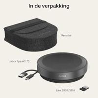 Jabra Speak2 75 UC + Link380a Conferentietelefoon Bluetooth Donkergrijs - thumbnail