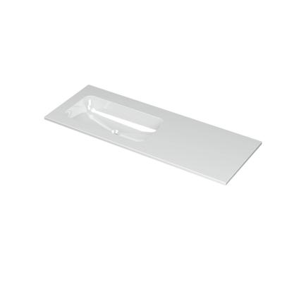 INK Aspekt Wastafel Porselein Links Zonder Kraangat - 1200x450x15 mm - Glans Wit