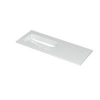INK Aspekt Wastafel Porselein Links Zonder Kraangat - 1200x450x15 mm - Glans Wit - thumbnail