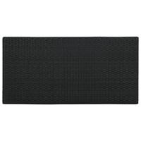 Bartafel met opbergrek 120x60x110 cm poly rattan zwart - thumbnail
