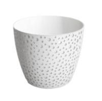 Bloempot BUBBLE rond 17 cm Wit set van 2 stuks - thumbnail