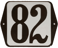 Huisnummer naambordje standaard 15x12 cm nummer 82 - Warentuin mix - thumbnail