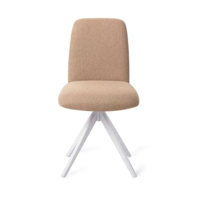 Jesper Home Eetkamerstoel 'Taiwa' Draaibaar, Turn White, kleur Whisper Wheat