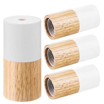 Light depot - combi fitting rond E27 - wit / hout - Outlet