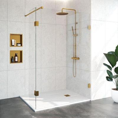 Inloopdouche Compleet Just Creating Profielloos 140/40 cm Draaibaar Goud Sanitop