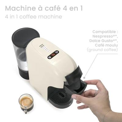 4-in-1 multicapsule koffiemachine - LIVOO - DOD217C - 1400 W - 7 koffiesterkteniveaus - Crème