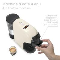 4-in-1 multicapsule koffiemachine - LIVOO - DOD217C - 1400 W - 7 koffiesterkteniveaus - Crème - thumbnail