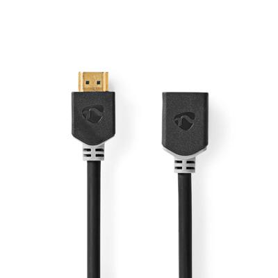 Nedis High Speed HDMI-Kabel met Ethernet | HDMI Connector | HDMI Female | 4K@60Hz | ARC | 18 Gbps | 2.00 m | Rond | PVC | Antraciet | Doos - Nedis High Speed HDMI-Kabel met Ethernet | HDMI Connector | HDMI Female | 4K@60Hz | ARC | 18 Gbps | 2.00 m | Rond | PVC | Antraciet | Doos -