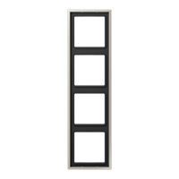 Jung LS990 Edelstaal Afdekraam 4-voudig ES2984 - thumbnail