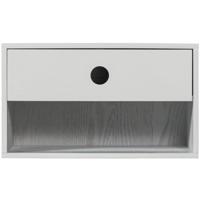 WOOOD Zwevend Nachtkastje 'Nancy' Met 1 lade, kleur Mist - thumbnail