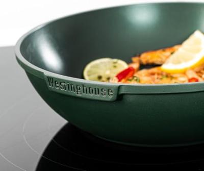 Westinghouse Pannenset Performance (wokpan + grillpan) ø 28 cm - groen - inductie en alle andere warmtebronnen