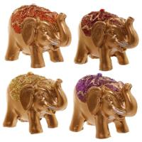 Mini Metallic Glitter Geluk Olifant Verzamelobject - thumbnail