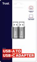 Trust USB 2.0 Adapter CALYX USB-A TO USB-C ADAPTER 2PACK - thumbnail