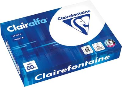 Kopieerpapier Clairefontaine Clairalfa A4 80gr wit 500 vel