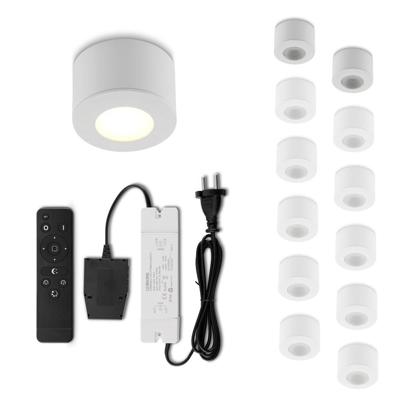 Set LED-opbouwspot met afstandsbediening Parma wit 3W dimbaar 1-12 stuks