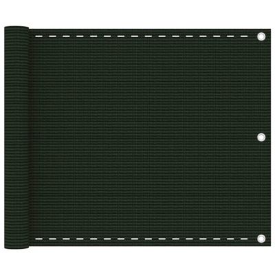 VidaXL Balkonscherm 75x300 cm hdpe donkergroen