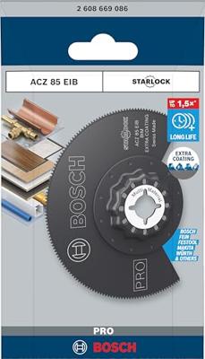 Bosch Accessoires PRO ACZ 85 EIB multitoolzaagblad | 85 mm - 2608669086 Bosch Accessoires PRO ACZ 85 EIB multitoolzaagblad | 85 mm - 2608669086