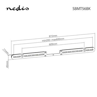 Nedis Soundbar Beugel | Sonos® Arc | Wand | 10 kg | Vast | 1 stuks - SBMT56BK SBMT56BK