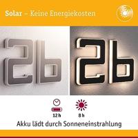 Paulmann 94651 Solar Hausnummer b Huisnummerlamp op zonne-energie Energielabel: G (A - G) Warmwit Zwart - thumbnail